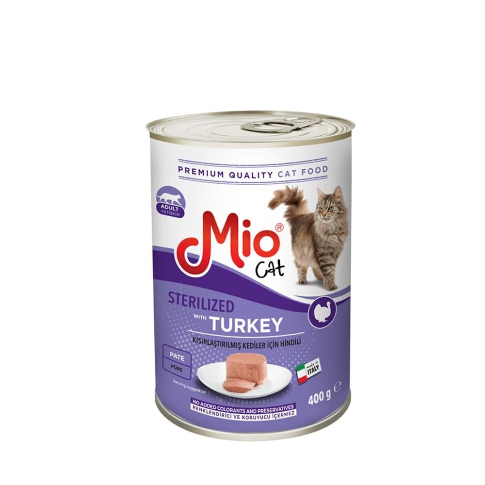 Yaş Mama - Mio 400 gr Kedi - Sterilize/Hindili