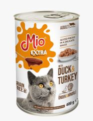 Yaş Mama - Mio Extra 400 gr Kedi - Ördek ve Hindi