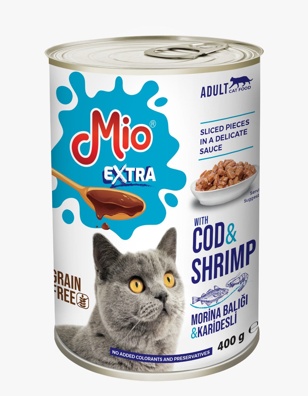 Yaş Mama - Mio Extra 400 gr Kedi - Morino ve Karides