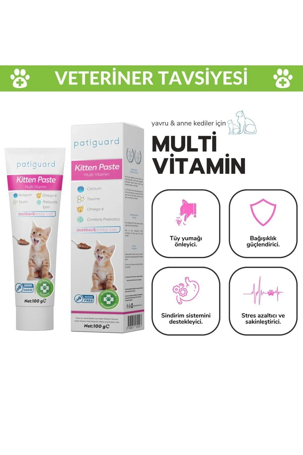 PETGUARD KITTEN PASTE KEDİ 100ML